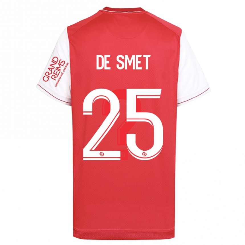 Kids Football Thibault De Smet #25 Red Home Jersey 2023/24 T-Shirt