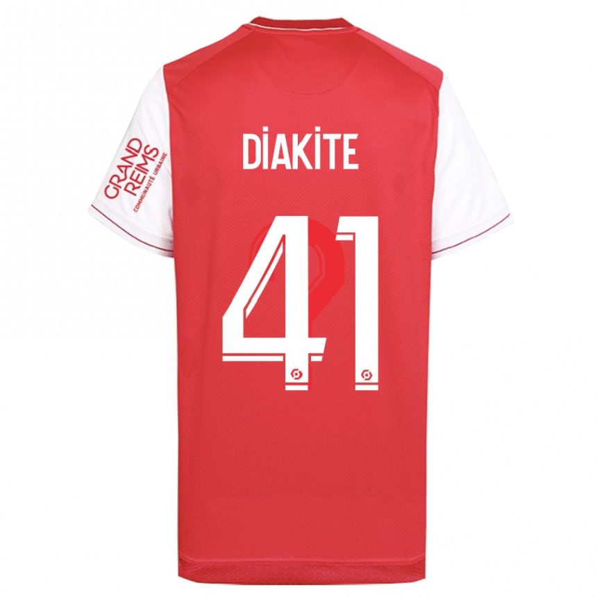 Kids Football Ibrahim Diakité #41 Red Home Jersey 2023/24 T-Shirt