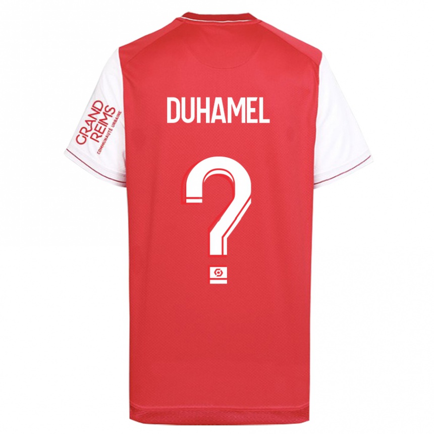 Kids Football Lino Duhamel #0 Red Home Jersey 2023/24 T-Shirt