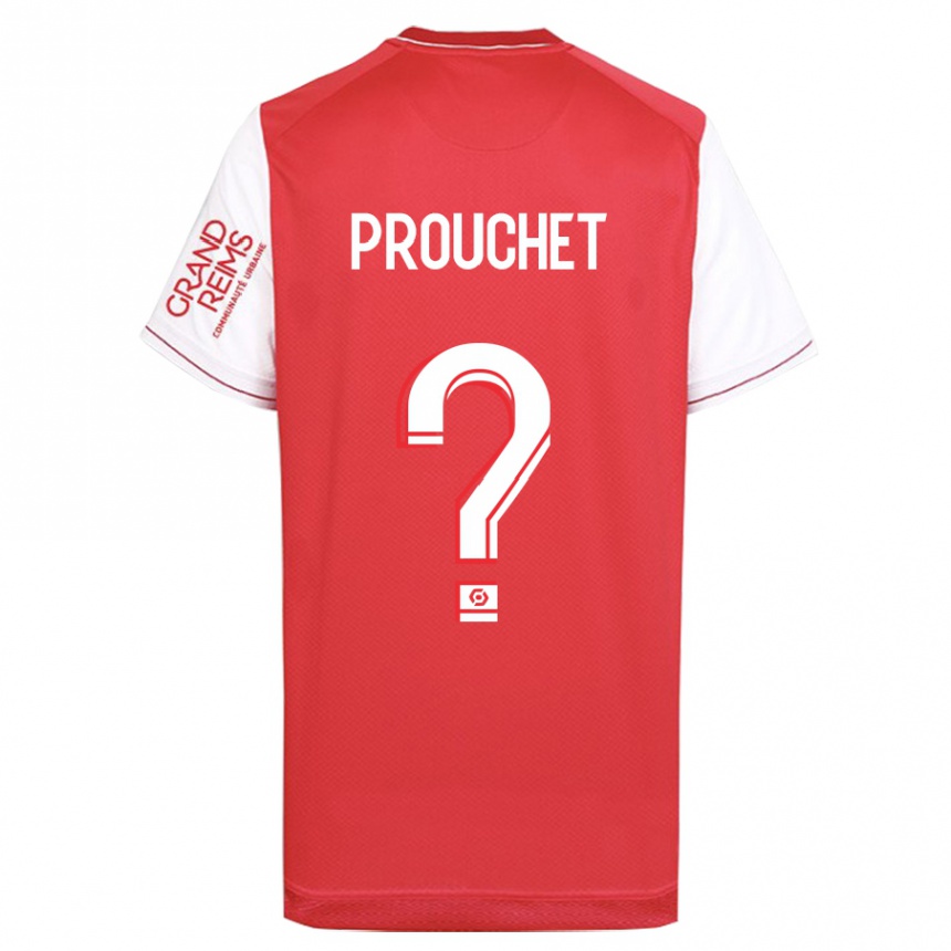 Kids Football Killian Prouchet #0 Red Home Jersey 2023/24 T-Shirt