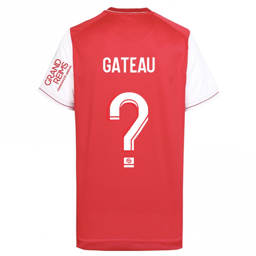 Kids Football Maxence Gateau #0 Red Home Jersey 2023/24 T-Shirt