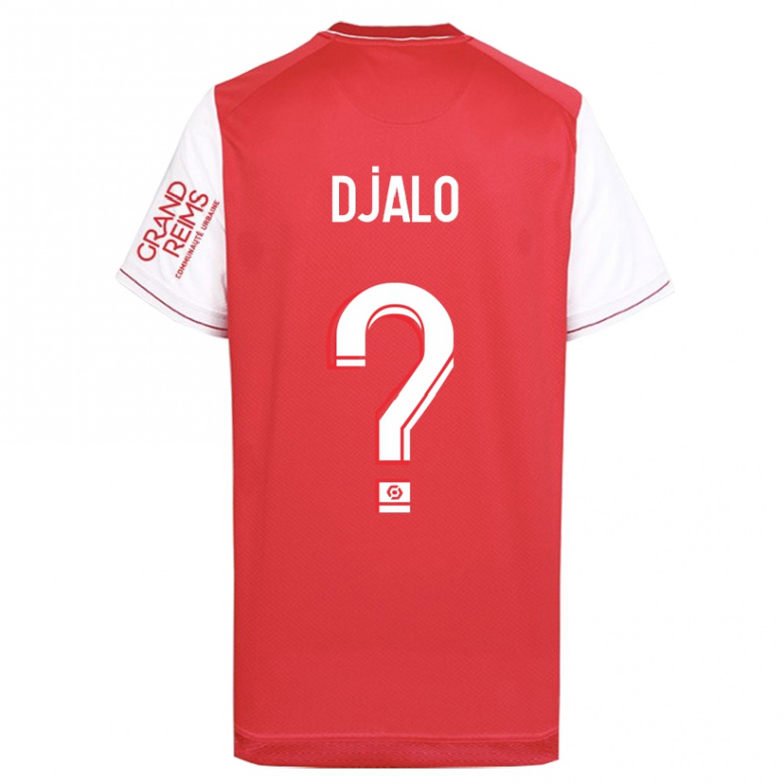 Kids Football Mamadu Djaló #0 Red Home Jersey 2023/24 T-Shirt