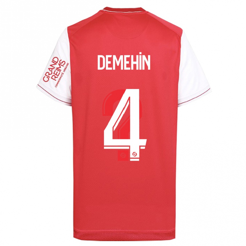 Kids Football Blessing Demehin #4 Red Home Jersey 2023/24 T-Shirt