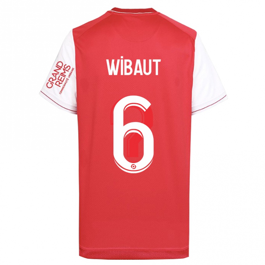 Kids Football Clara Wibaut #6 Red Home Jersey 2023/24 T-Shirt