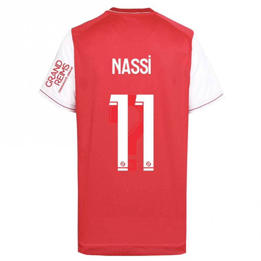 Kids Football Jade Nassi #11 Red Home Jersey 2023/24 T-Shirt