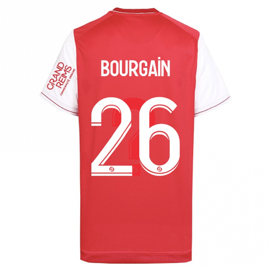 Kids Football Lea Bourgain #26 Red Home Jersey 2023/24 T-Shirt