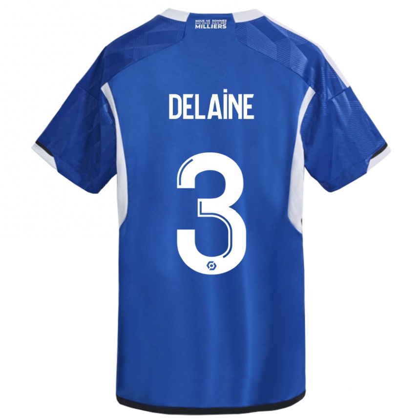 Kids Football Thomas Delaine #3 Blue Home Jersey 2023/24 T-Shirt