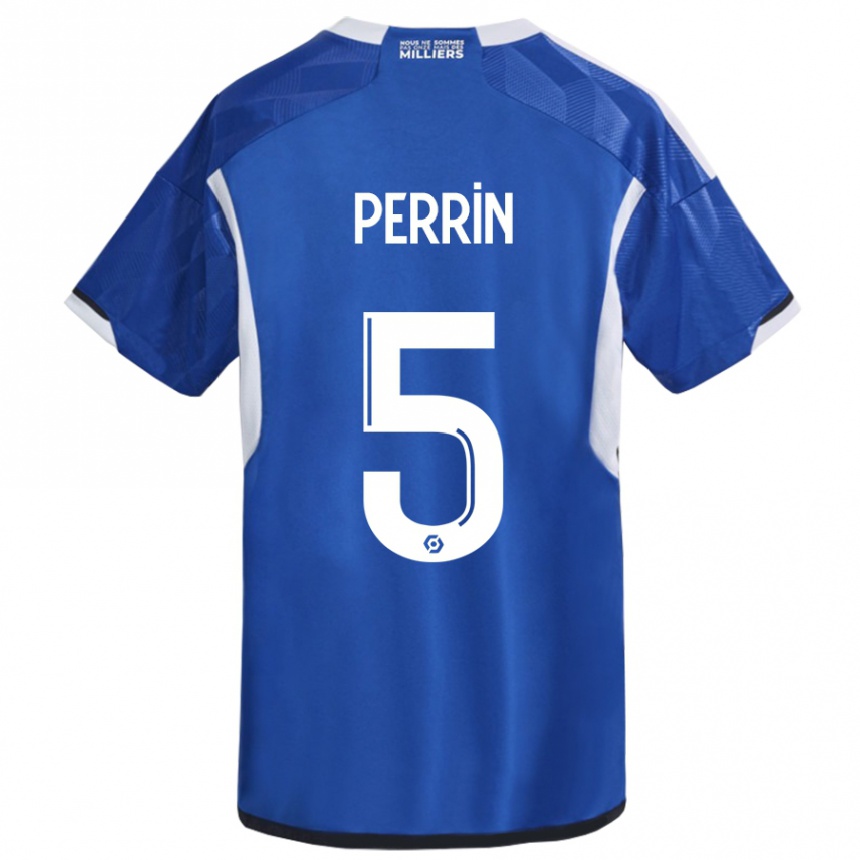 Kids Football Lucas Perrin #5 Blue Home Jersey 2023/24 T-Shirt