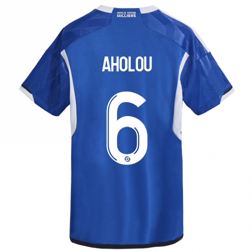 Kids Football Jean-Eudes Aholou #6 Blue Home Jersey 2023/24 T-Shirt