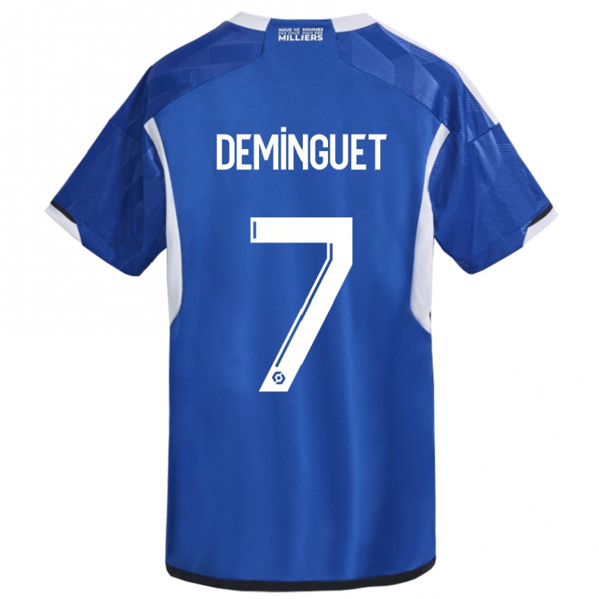 Kids Football Jessy Deminguet #7 Blue Home Jersey 2023/24 T-Shirt