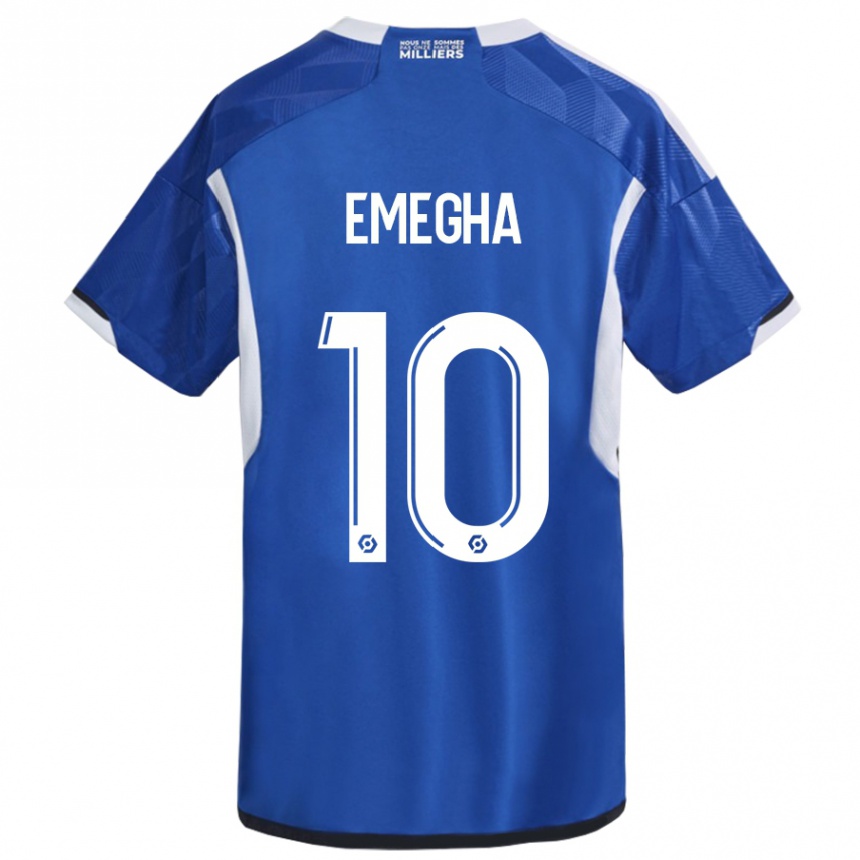 Kids Football Emanuel Emegha #10 Blue Home Jersey 2023/24 T-Shirt