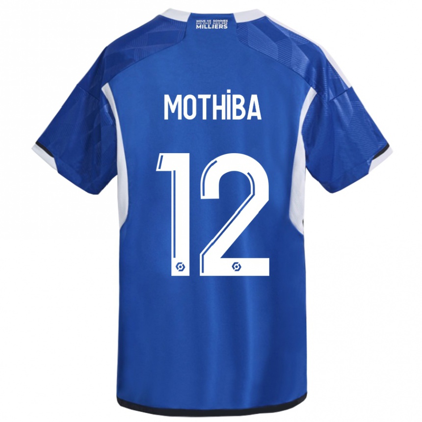 Kids Football Lebo Mothiba #12 Blue Home Jersey 2023/24 T-Shirt