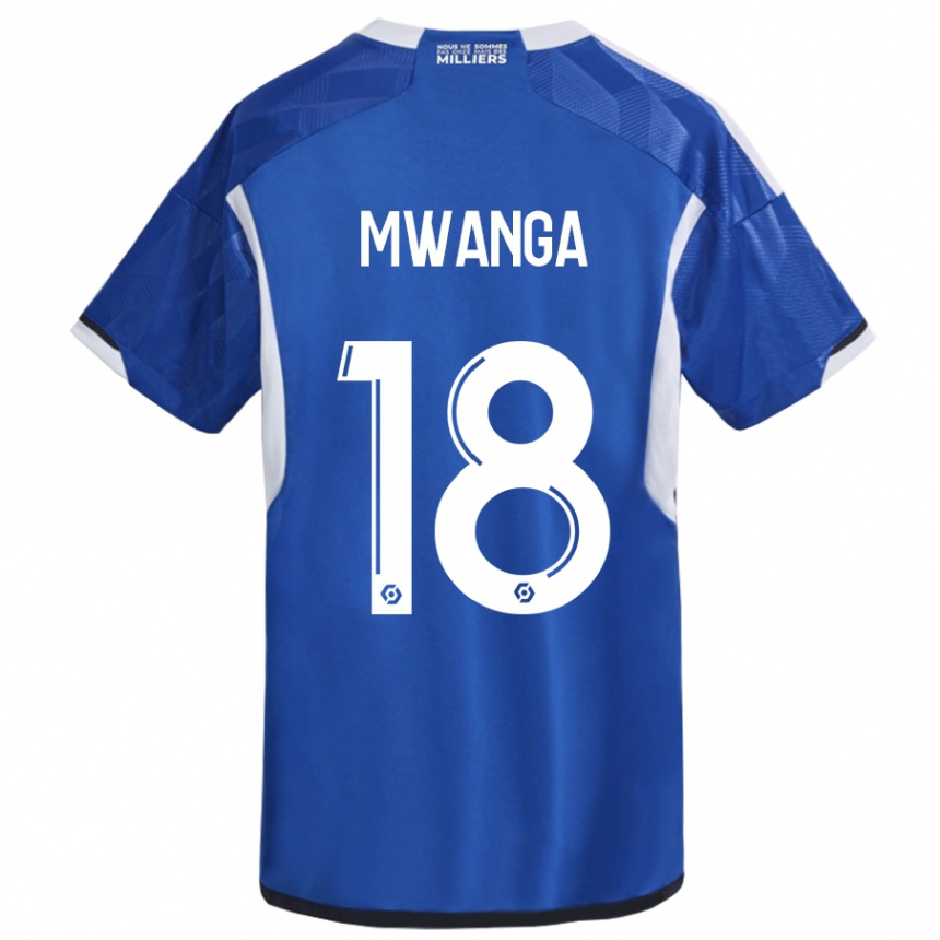 Kids Football Junior Mwanga #18 Blue Home Jersey 2023/24 T-Shirt