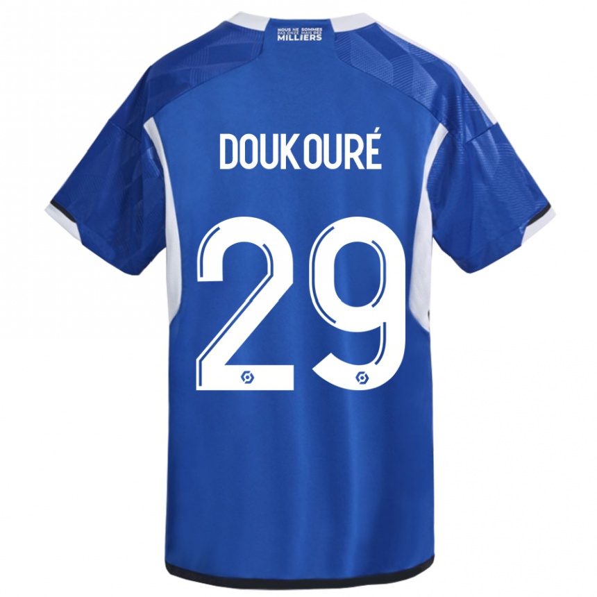 Kids Football Ismaël Doukouré #29 Blue Home Jersey 2023/24 T-Shirt