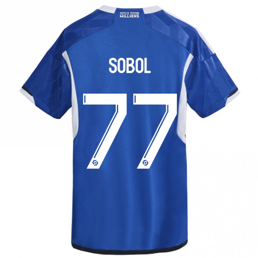 Kids Football Eduard Sobol #77 Blue Home Jersey 2023/24 T-Shirt