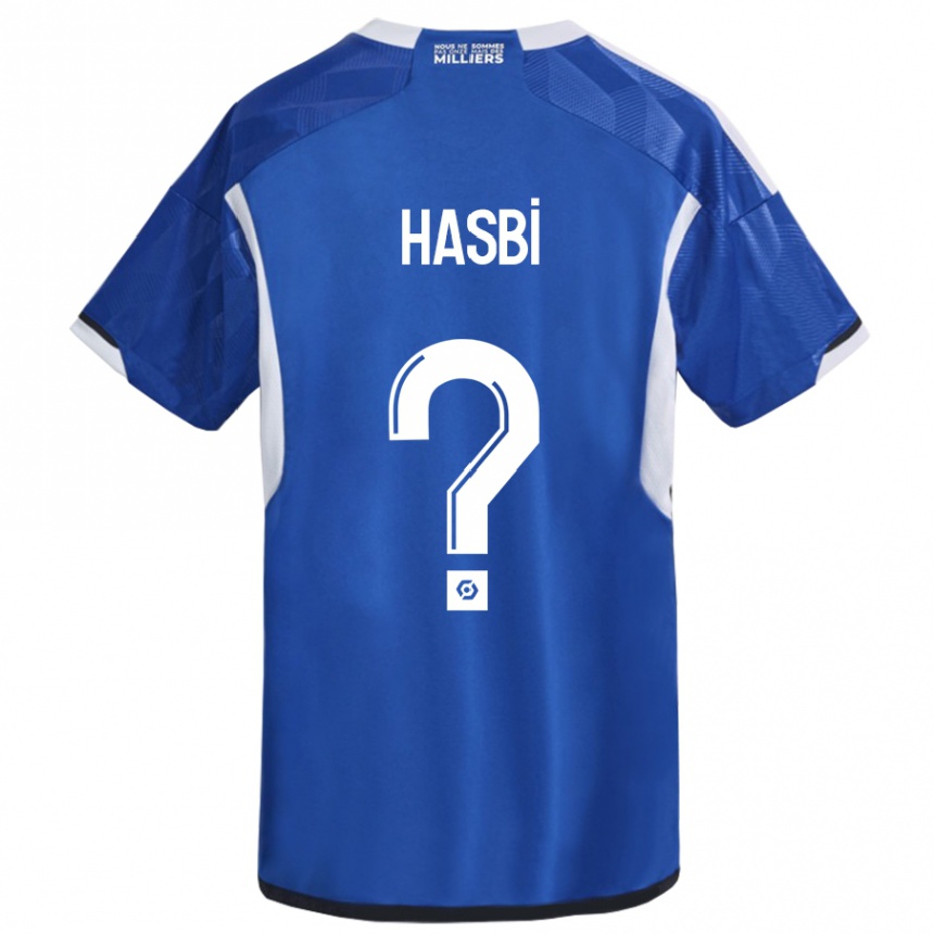 Kids Football Walid Hasbi #0 Blue Home Jersey 2023/24 T-Shirt