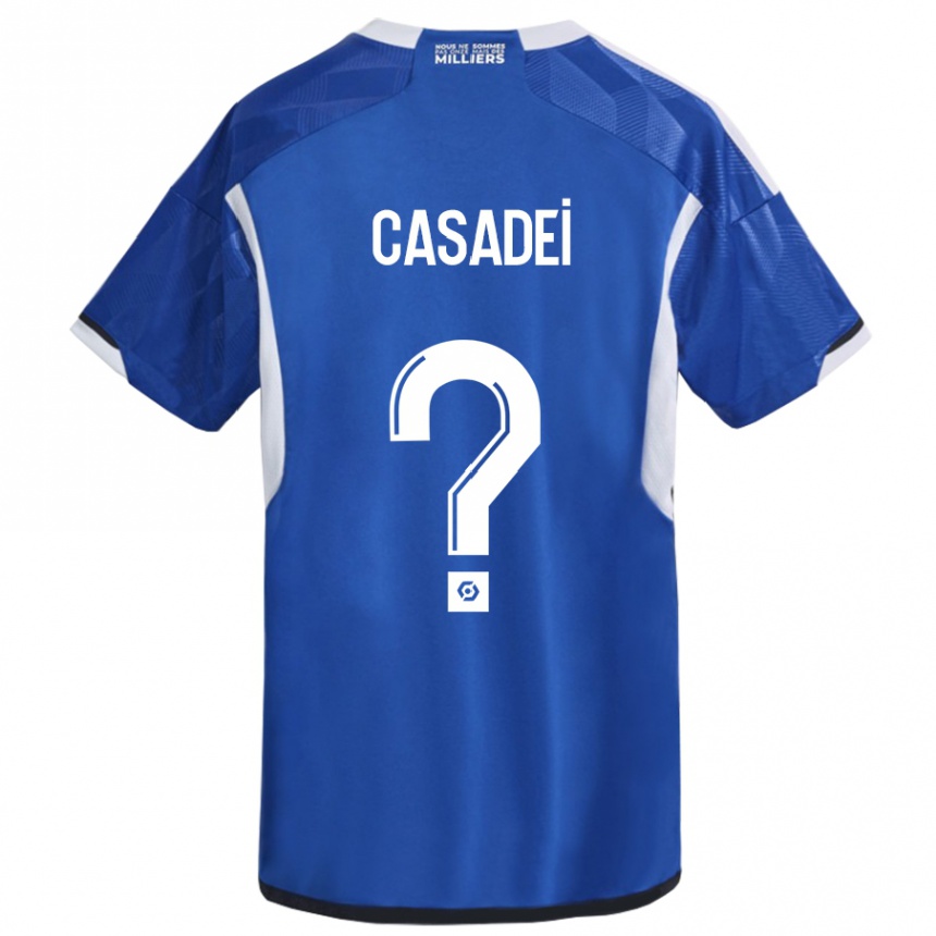 Kids Football Alexis Casadei #0 Blue Home Jersey 2023/24 T-Shirt