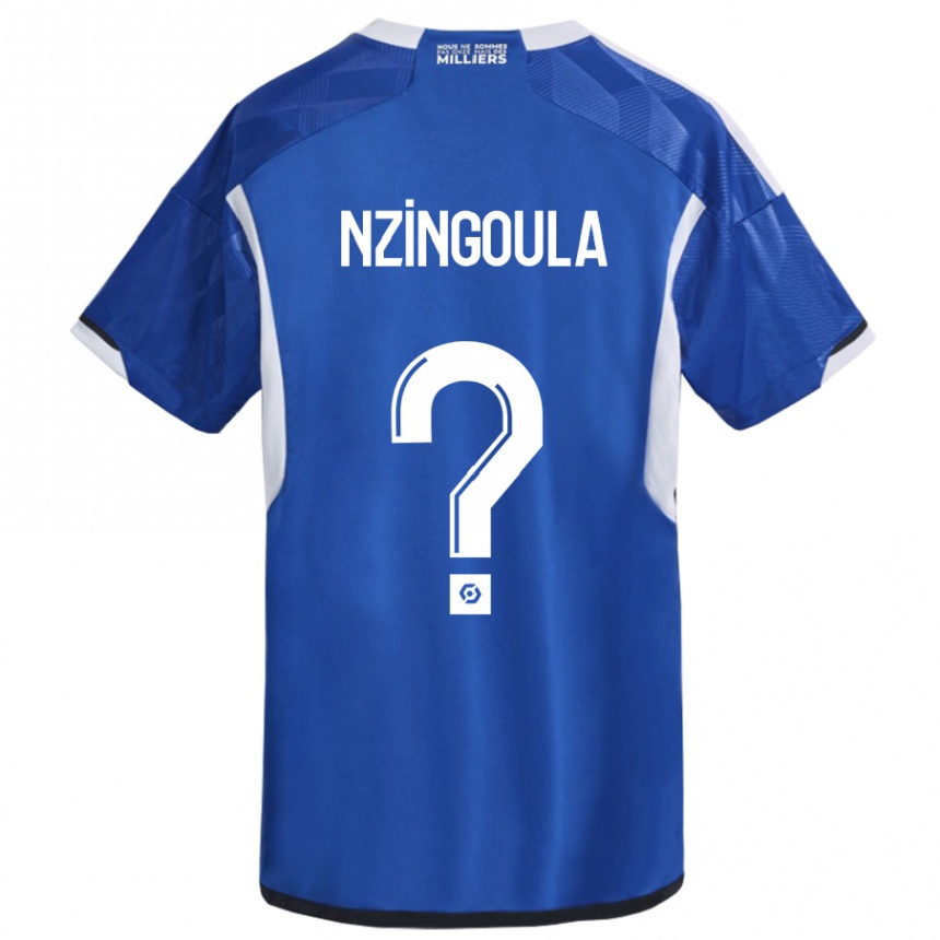 Kids Football Rabby Nzingoula #0 Blue Home Jersey 2023/24 T-Shirt