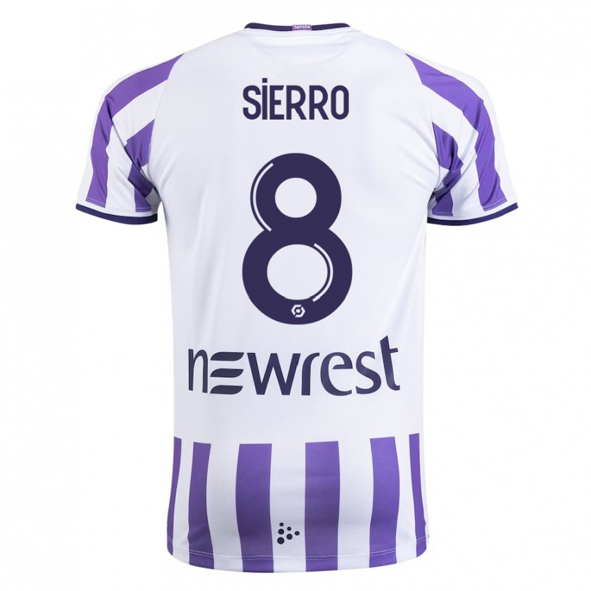 Kids Football Vincent Sierro #8 White Home Jersey 2023/24 T-Shirt