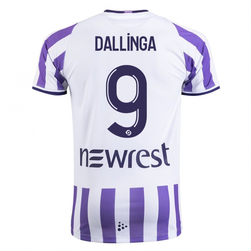 Kids Football Thijs Dallinga #9 White Home Jersey 2023/24 T-Shirt