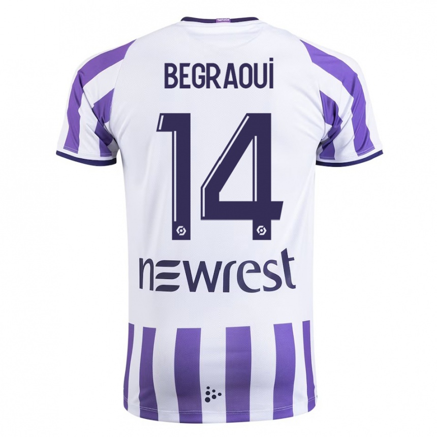 Kids Football Yanis Begraoui #14 White Home Jersey 2023/24 T-Shirt