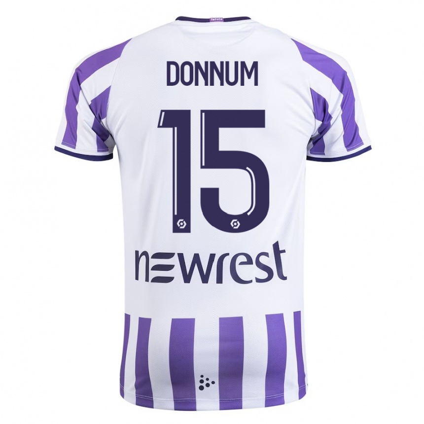 Kids Football Aron Dønnum #15 White Home Jersey 2023/24 T-Shirt