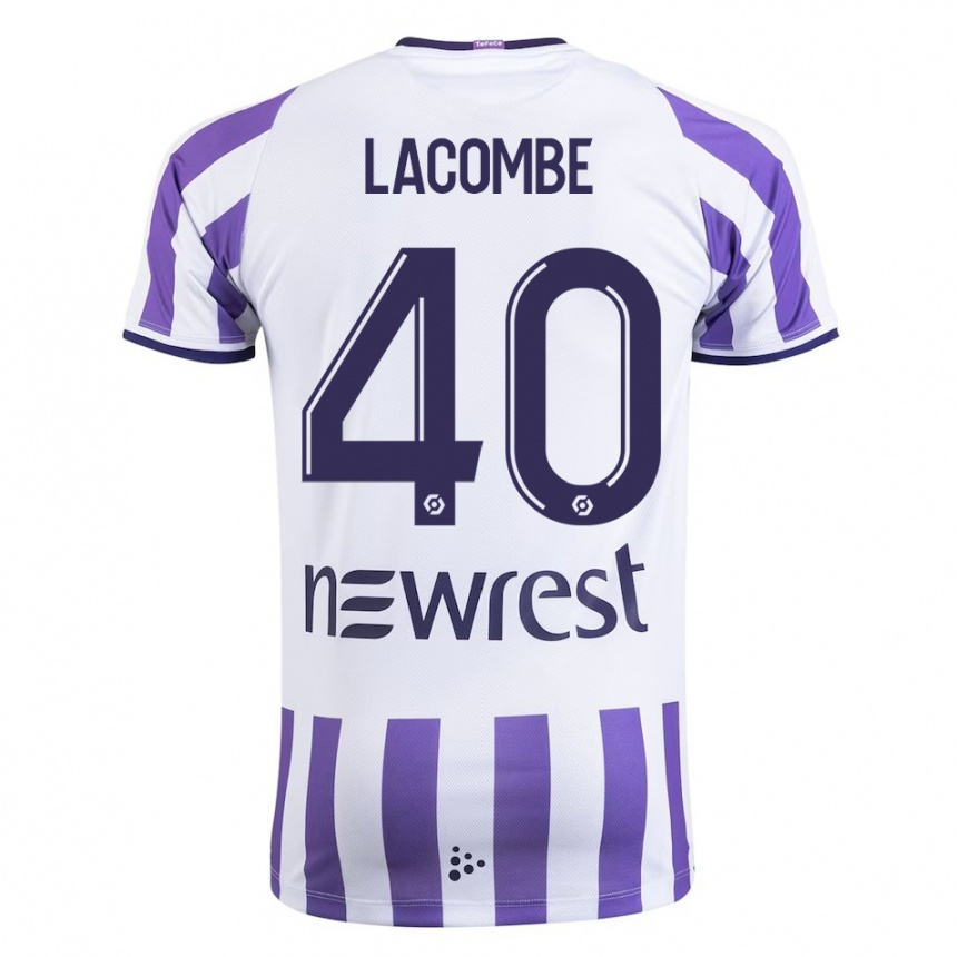 Kids Football Justin Lacombe #40 White Home Jersey 2023/24 T-Shirt