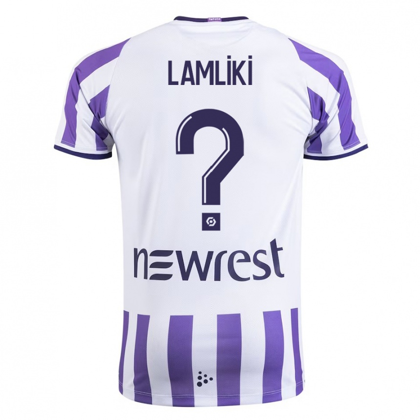 Kids Football Nassim Lamliki #0 White Home Jersey 2023/24 T-Shirt