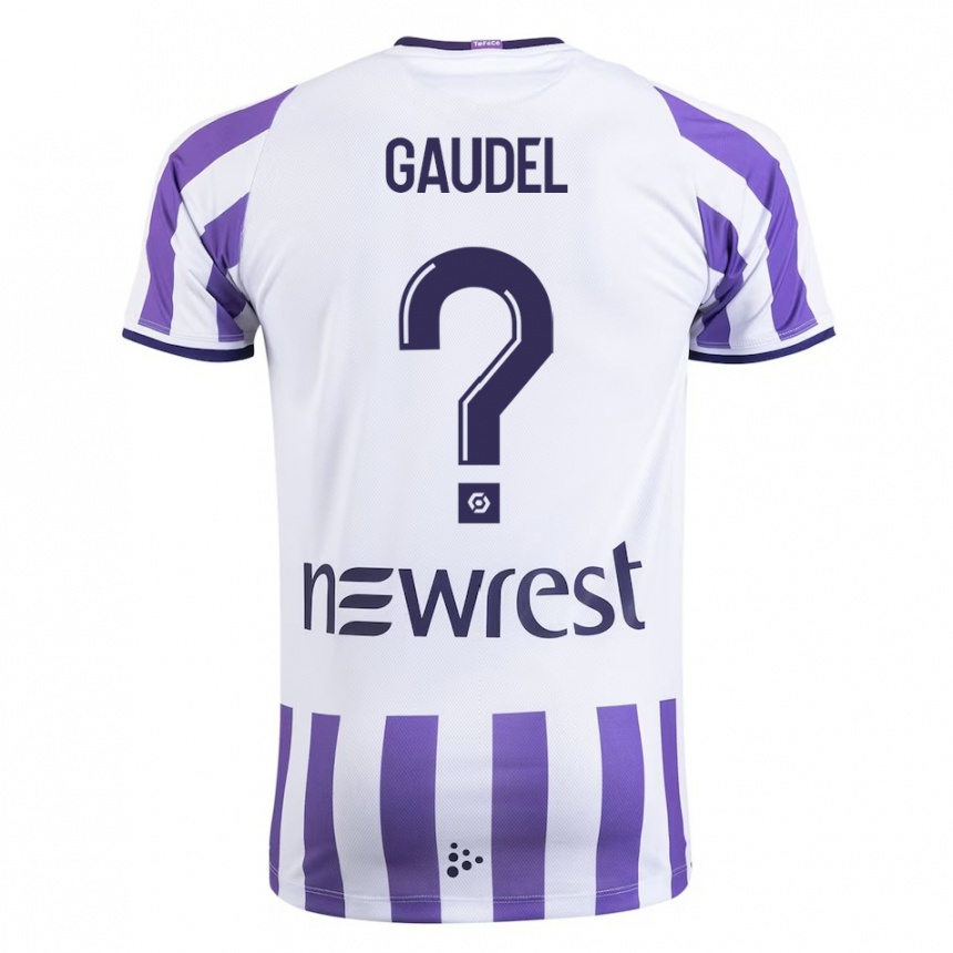 Kids Football Raphaël Gaudel #0 White Home Jersey 2023/24 T-Shirt