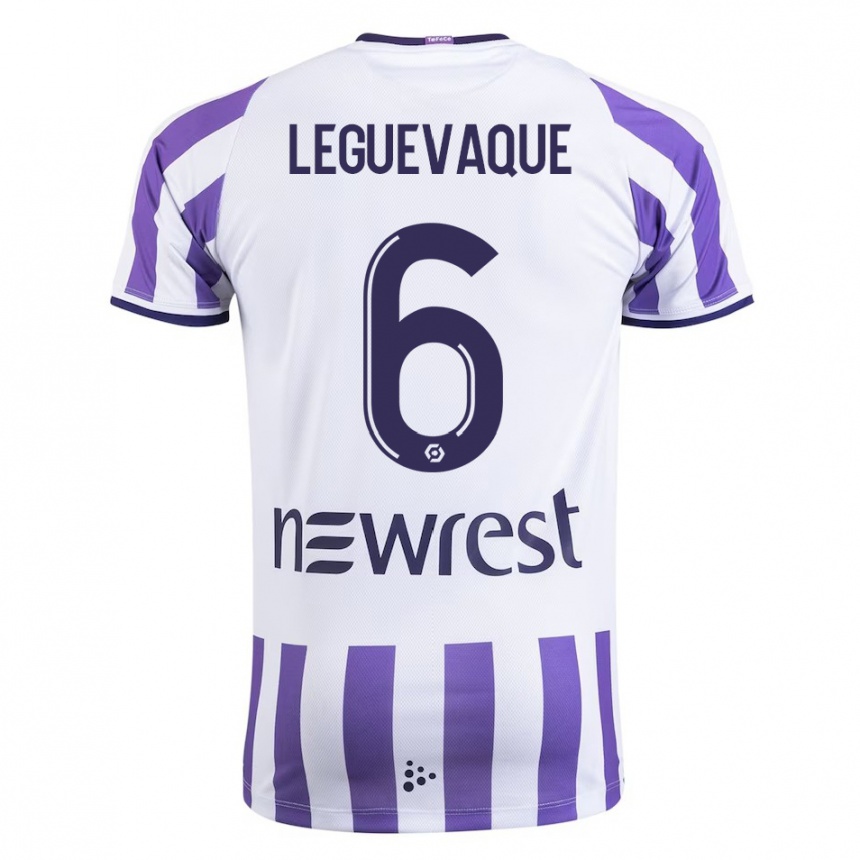 Kids Football Laurie Leguevaque #6 White Home Jersey 2023/24 T-Shirt