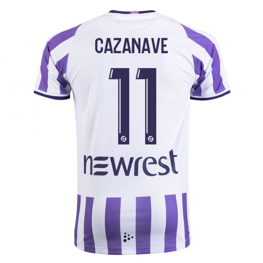 Kids Football Julie Cazanave #11 White Home Jersey 2023/24 T-Shirt