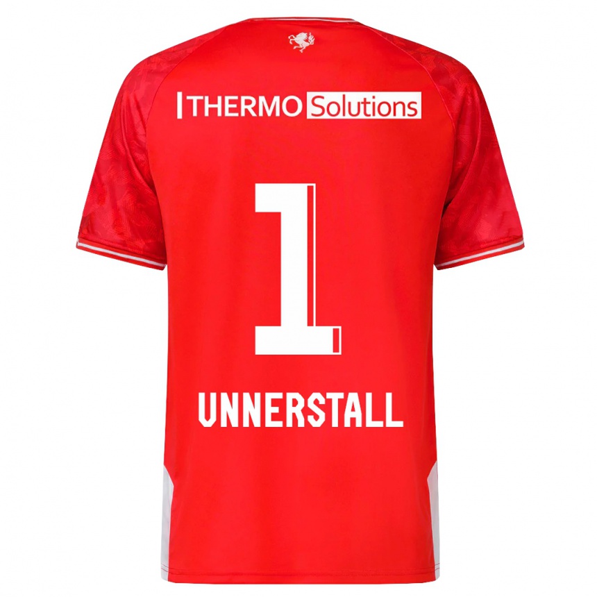 Kids Football Lars Unnerstall #1 Red Home Jersey 2023/24 T-Shirt