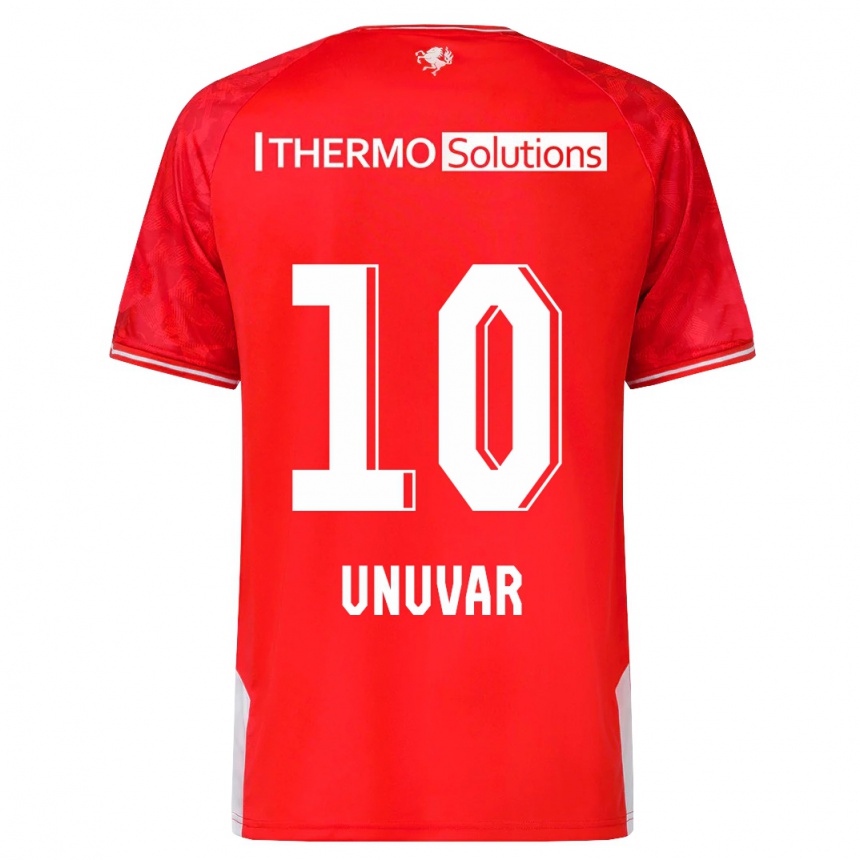 Kids Football Naci Ünüvar #10 Red Home Jersey 2023/24 T-Shirt