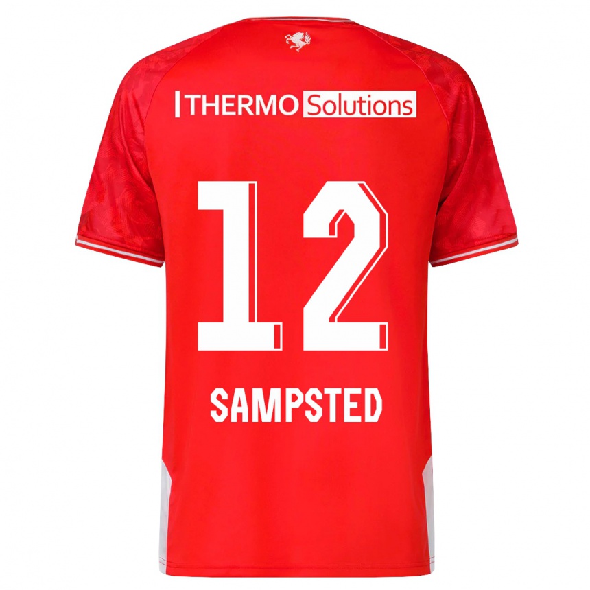 Kids Football Alfons Sampsted #12 Red Home Jersey 2023/24 T-Shirt