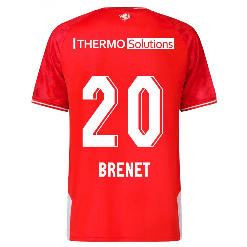 Kids Football Joshua Brenet #20 Red Home Jersey 2023/24 T-Shirt