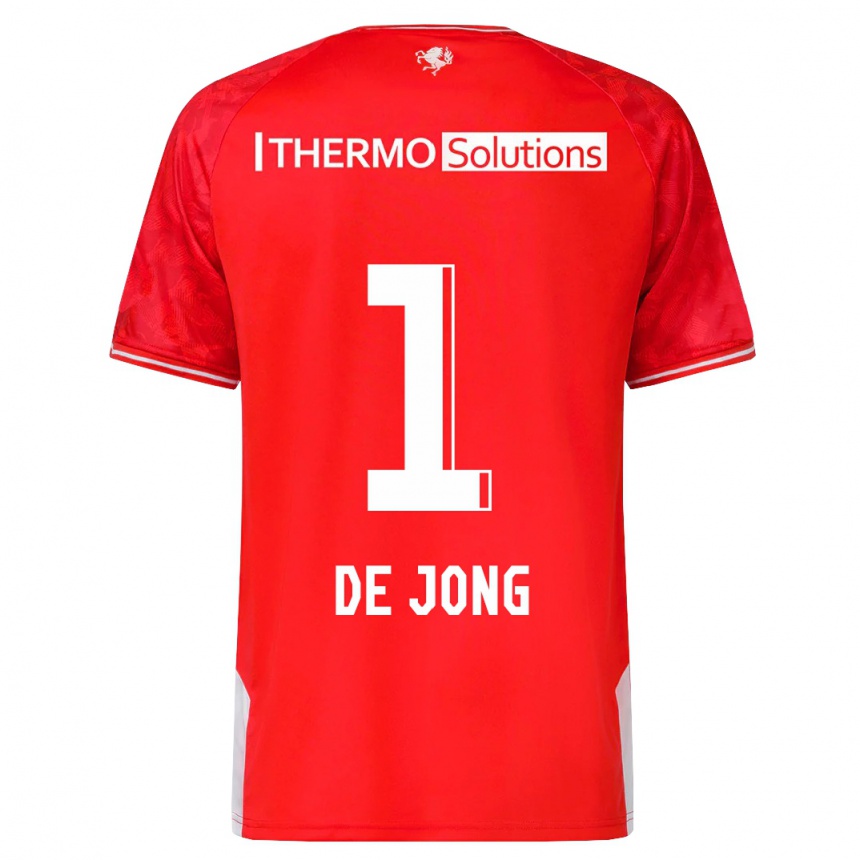 Kids Football Daniëlle De Jong #1 Red Home Jersey 2023/24 T-Shirt