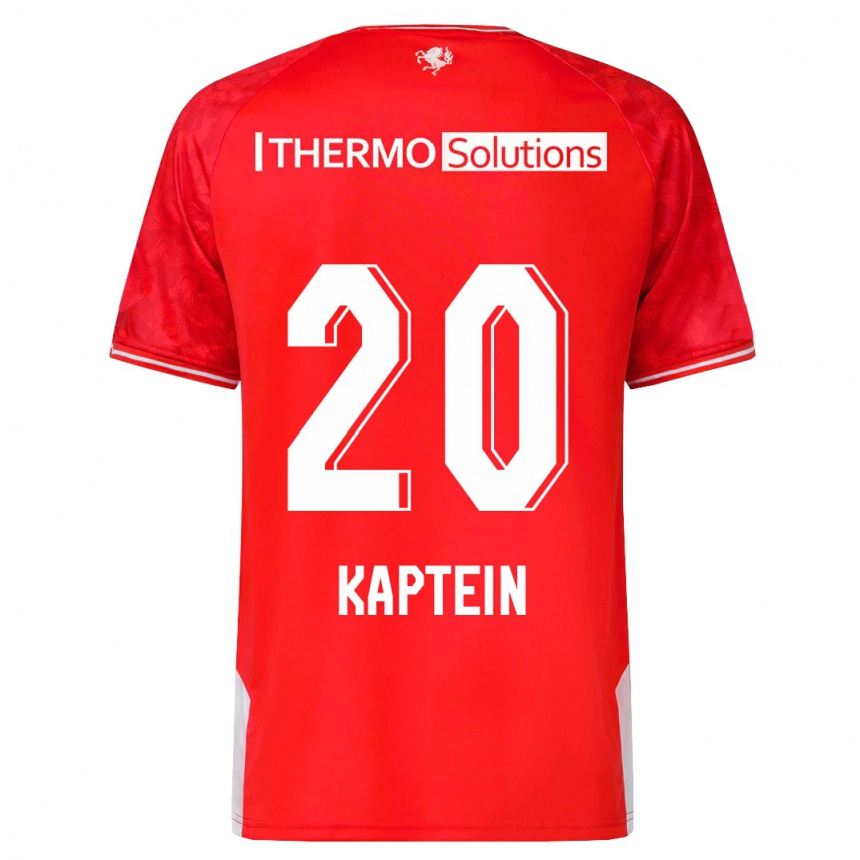 Kids Football Wieke Kaptein #20 Red Home Jersey 2023/24 T-Shirt