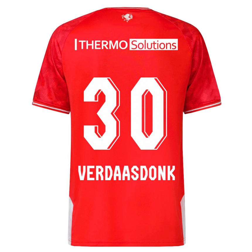 Kids Football Suus Verdaasdonk #30 Red Home Jersey 2023/24 T-Shirt