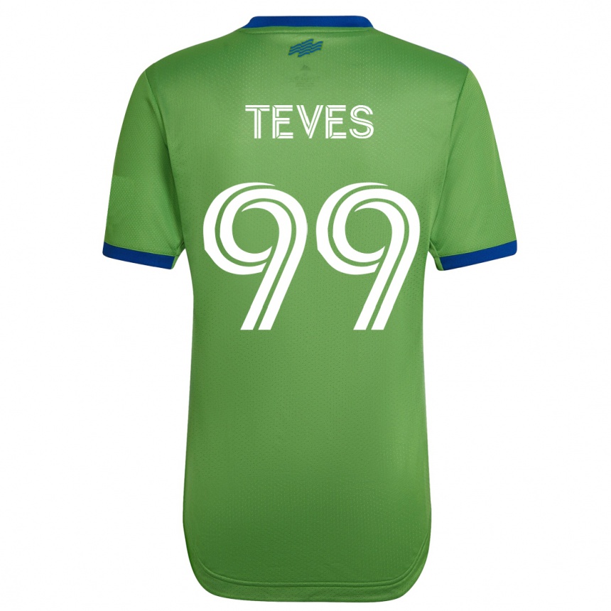 Kids Football Dylan Teves #99 Green Home Jersey 2023/24 T-Shirt