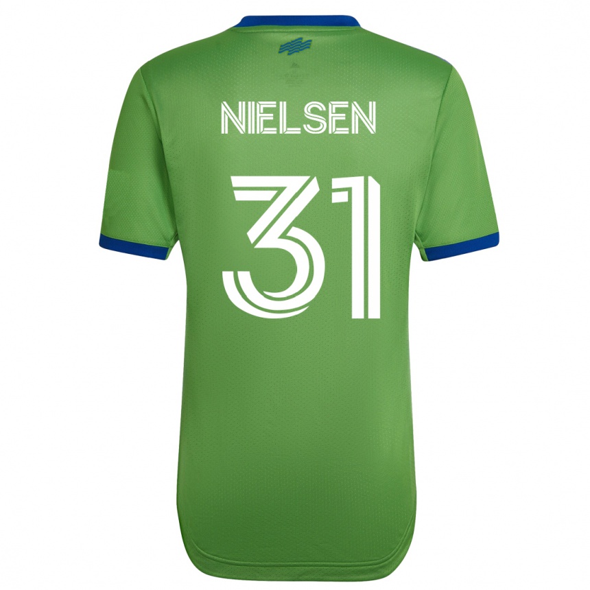 Kids Football Madeline Nielsen #31 Green Home Jersey 2023/24 T-Shirt
