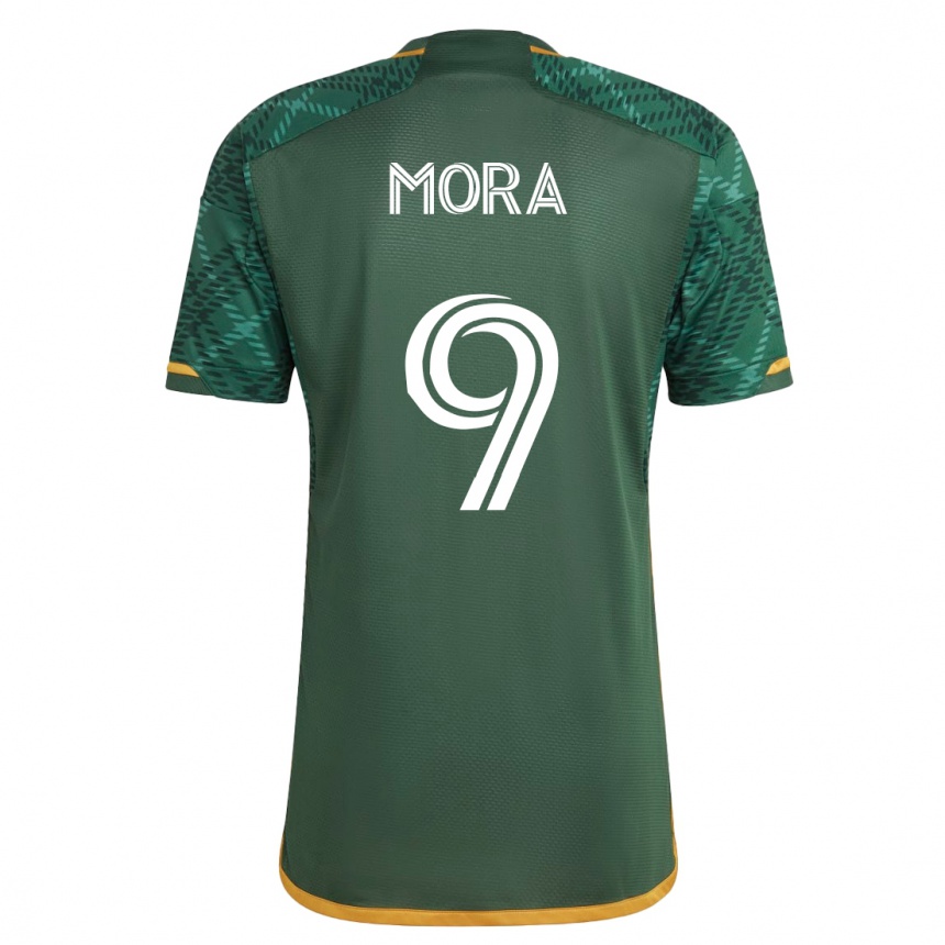 Kids Football Felipe Mora #9 Green Home Jersey 2023/24 T-Shirt