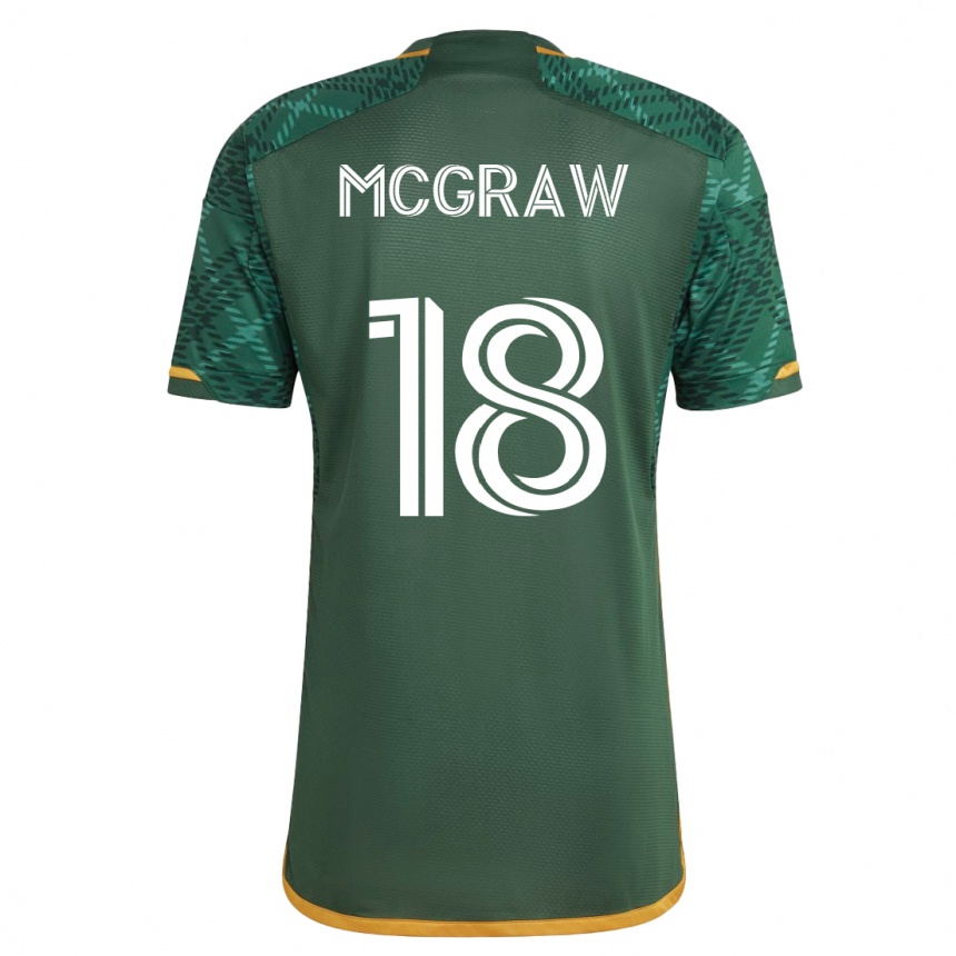 Kids Football Zac Mcgraw #18 Green Home Jersey 2023/24 T-Shirt