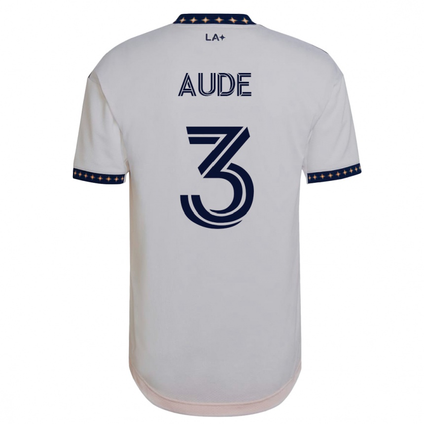 Kids Football Julián Aude #3 White Home Jersey 2023/24 T-Shirt