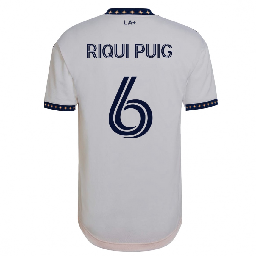 Kids Football Riqui Puig #6 White Home Jersey 2023/24 T-Shirt