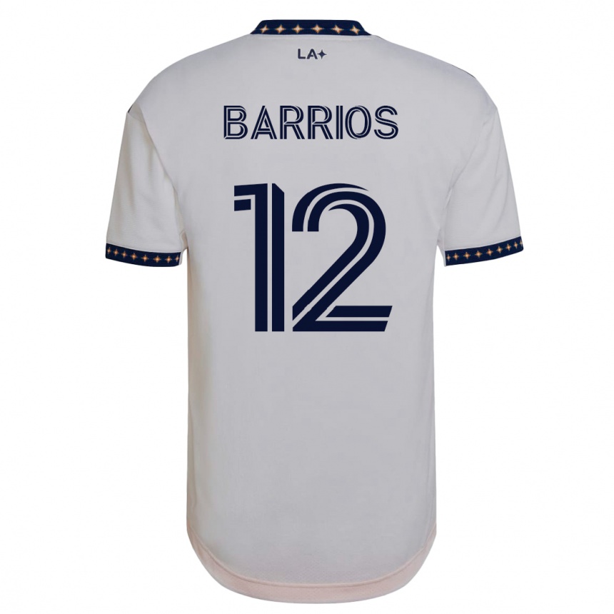 Kids Football Michael Barrios #12 White Home Jersey 2023/24 T-Shirt