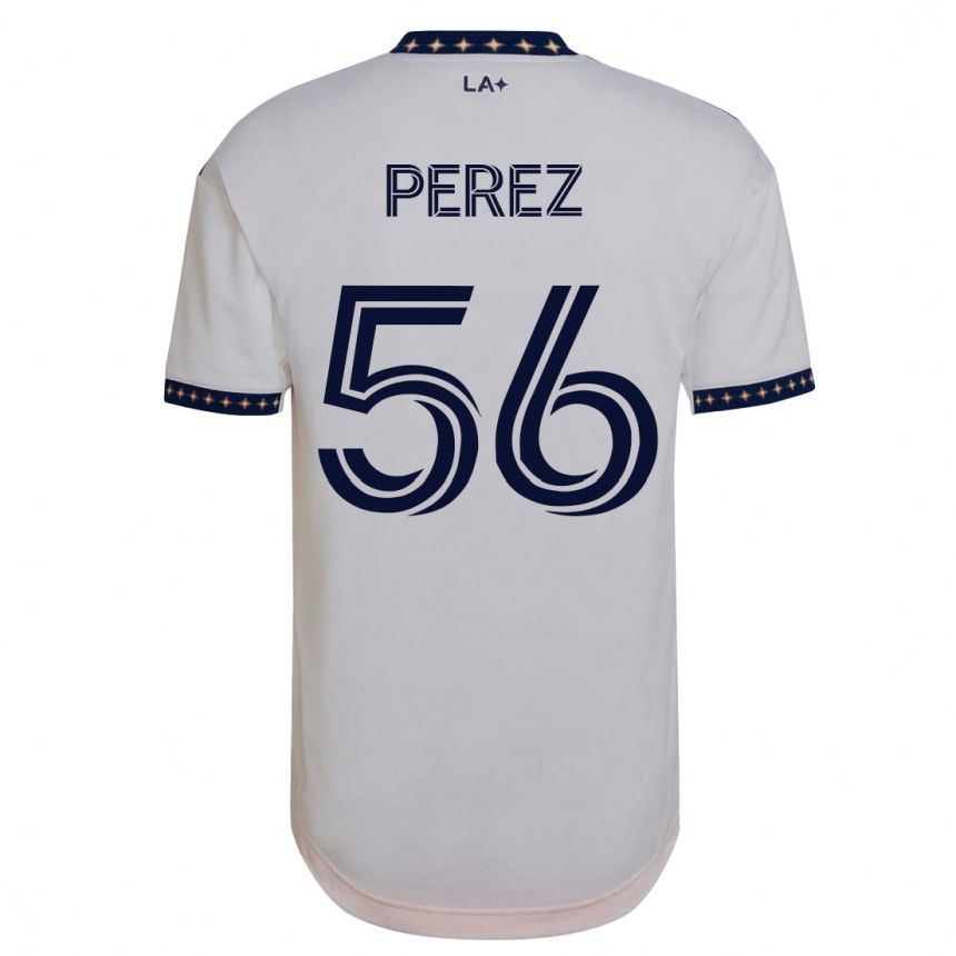 Kids Football Jonathan Pérez #56 White Home Jersey 2023/24 T-Shirt