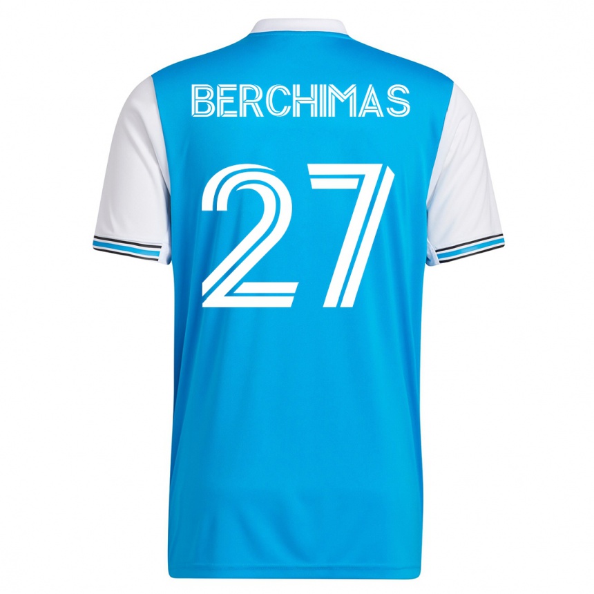 Kids Football Nimfasha Berchimas #27 Blue Home Jersey 2023/24 T-Shirt