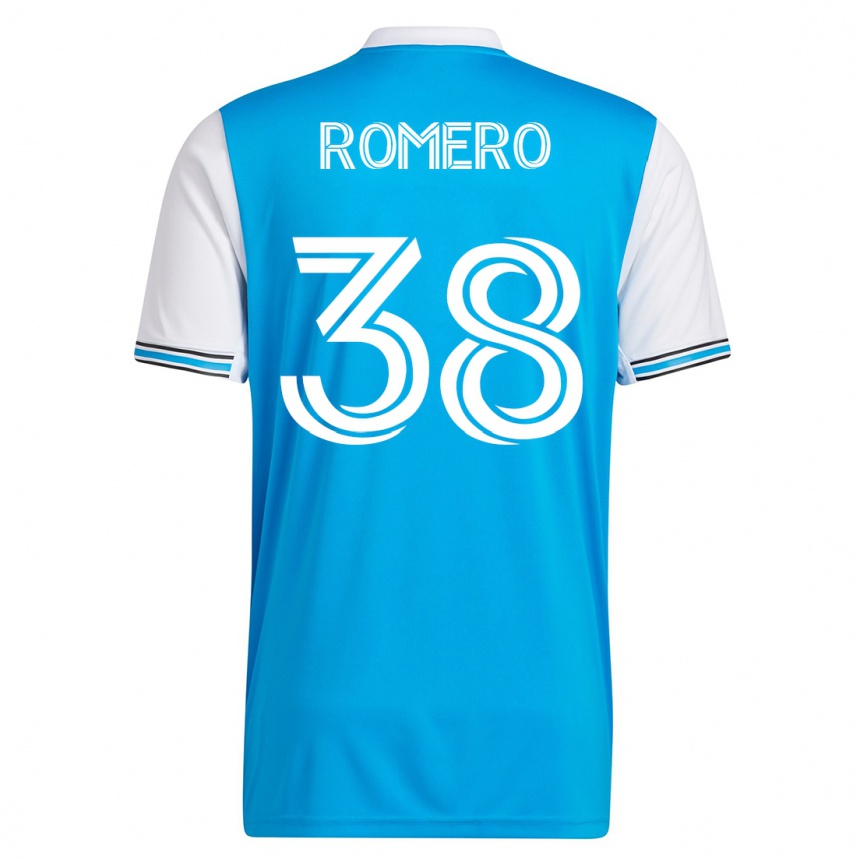 Kids Football Brian Romero #38 Blue Home Jersey 2023/24 T-Shirt