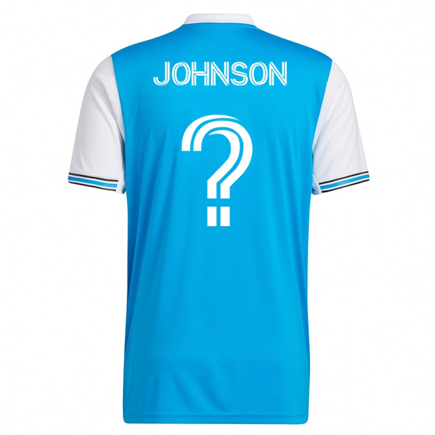 Kids Football Tate Johnson #0 Blue Home Jersey 2023/24 T-Shirt