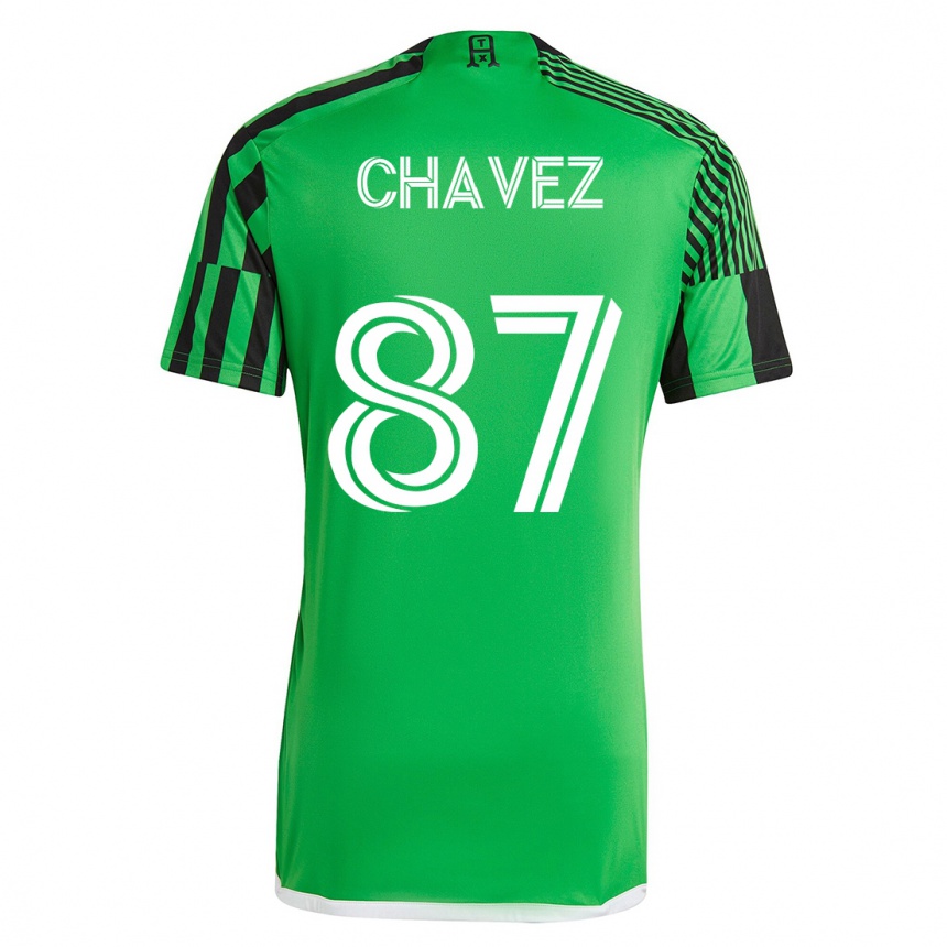 Kids Football Alfonso Ocampo-Chávez #87 Green Black Home Jersey 2023/24 T-Shirt